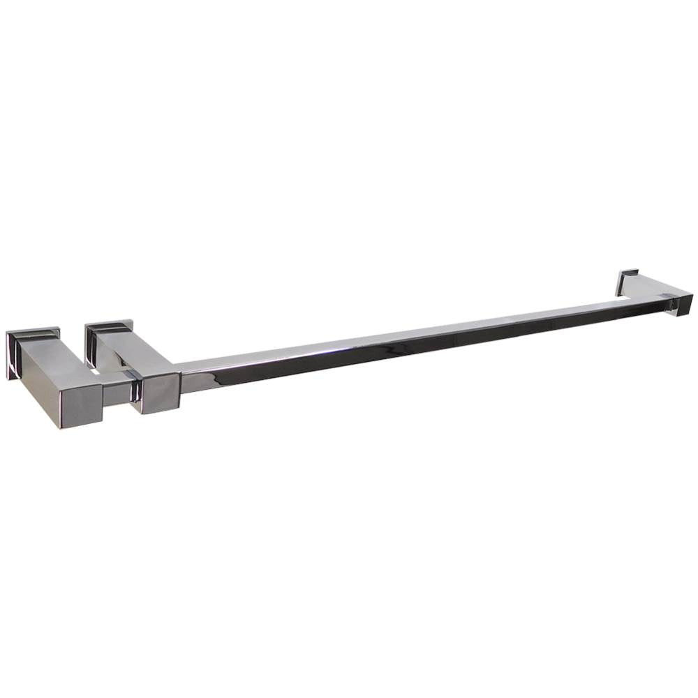 ARTOS LT55CH Loft 24" Double Post Towel Bar SQU + SQU Escutcheon Chrome