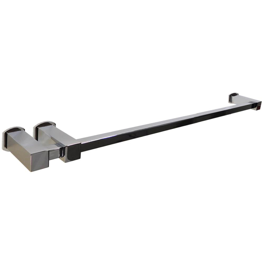 ARTOS LT75CH Loft 24" Double Post Towel Bar SQU + Safire Escutcheon Chrome
