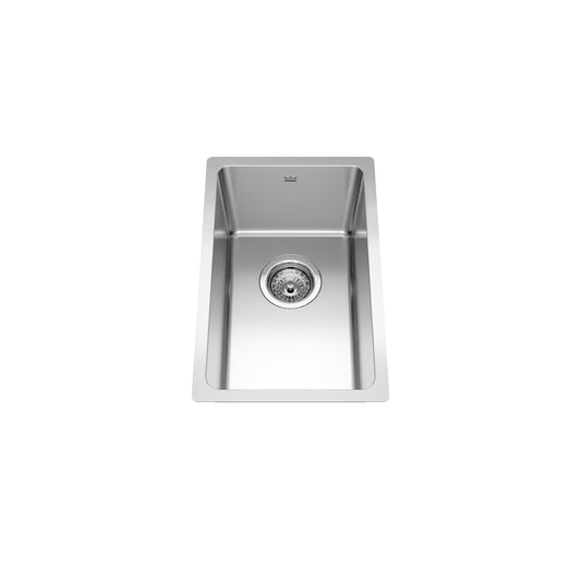 KINDRED BSU1812-8N Brookmore 11.6-in LR x 18.2-in FB x 8-in DP Undermount Single Bowl Stainless Steel Sink In Commercial Satin Finish