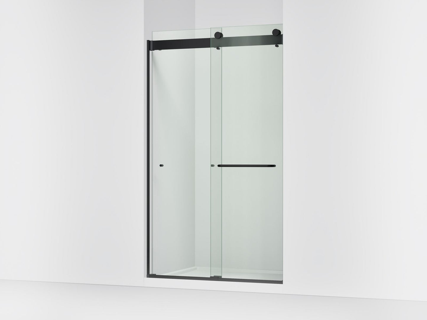 KOHLER K-CA33783-10L-BL Stoneridge 44"-48" W x 80-1/4" H bypass shower door with 3/8"-thick Crystal Clear glass - Matte Black