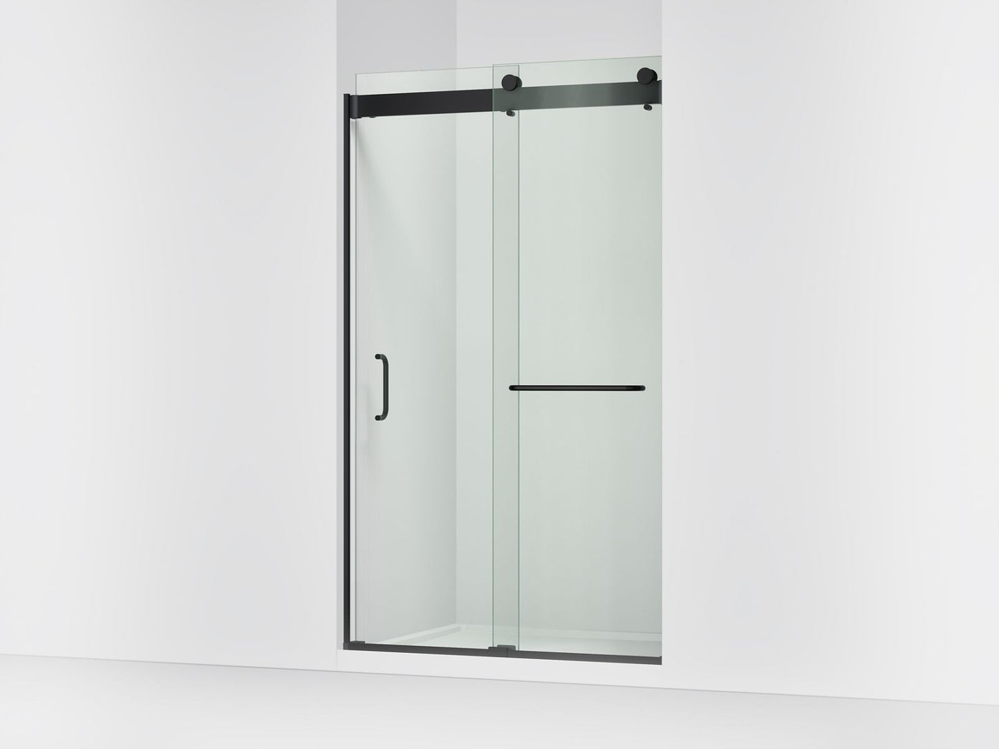 KOHLER K-CA33787-10L-BL Stoneridge 44"-48" W x 80-1/4" H bypass shower door with 3/8"-thick Crystal Clear glass - Matte Black
