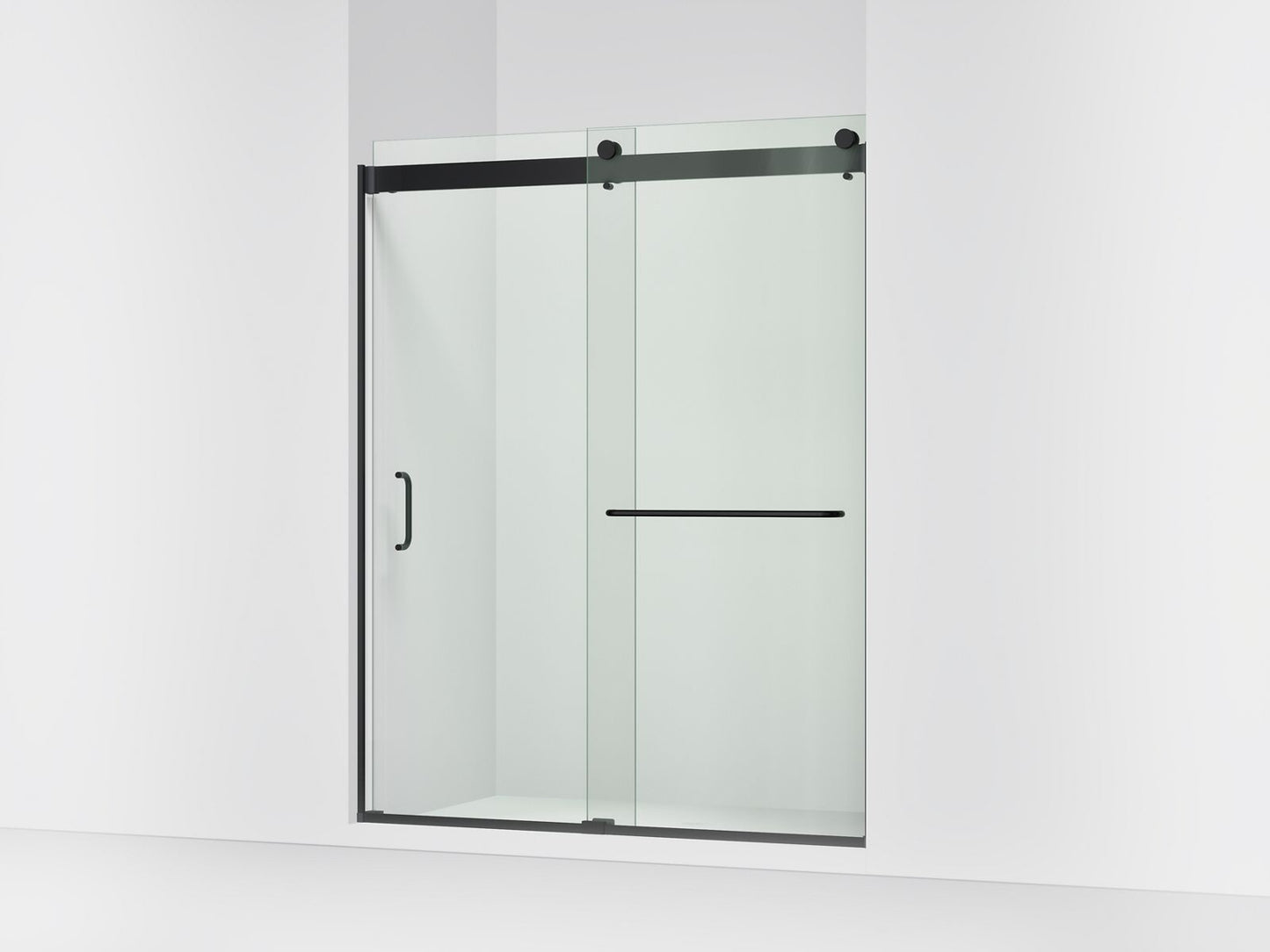KOHLER K-CA33788-10L-BL Stoneridge 60"-66" W x 80-1/4" H bypass shower door with 3/8"-thick Crystal Clear glass - Matte Black