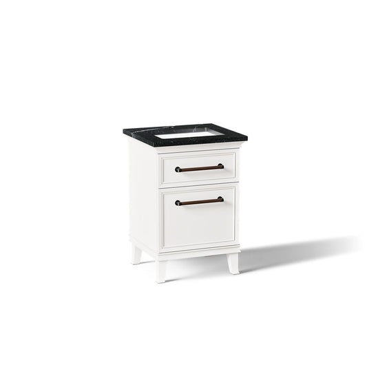 KOHLER K-CM29469-BD1-AEL Artifacts 24" bathroom vanity cabinet with sink and quartz top - Linen White