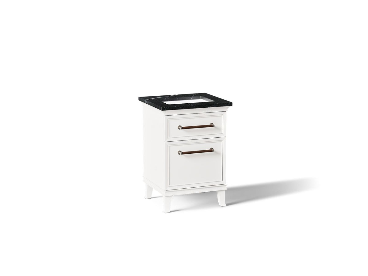 KOHLER K-CM29469-BD1-AEN Artifacts 24" Bathroom Vanity Cabinet With Sink And Quartz Top - Linen White