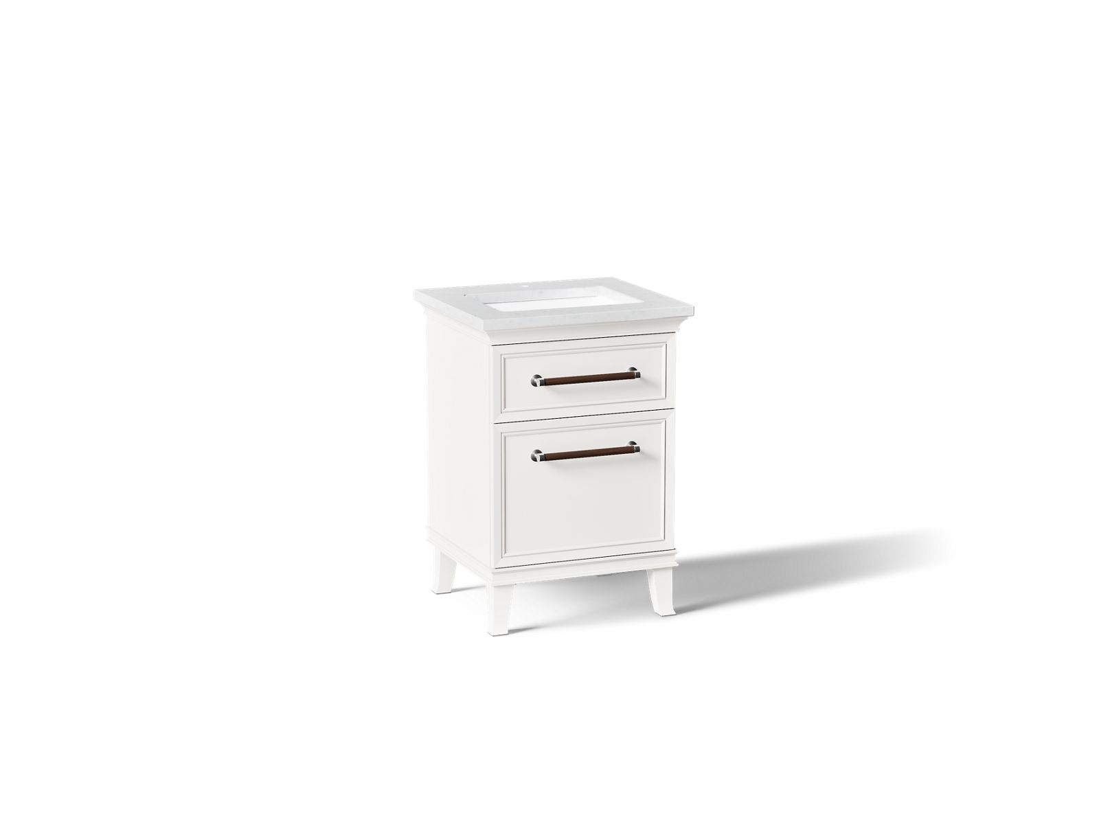 KOHLER K-CM29469-BD1-ATC Artifacts 24" Bathroom Vanity Cabinet With Sink And Quartz Top - Linen White