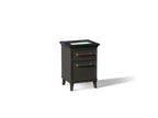 KOHLER K-CM29469-BD1-BEB Artifacts 24" Bathroom Vanity Cabinet With Sink And Quartz Top - Carbon Oak