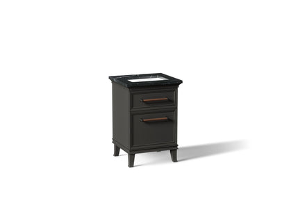 KOHLER K-CM29469-BD1-BEL Artifacts 24" bathroom vanity cabinet with sink and quartz top - Carbon Oak