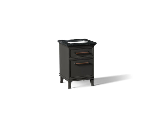 KOHLER K-CM29469-BD1-BEL Artifacts 24" bathroom vanity cabinet with sink and quartz top - Carbon Oak
