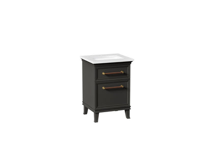 KOHLER K-CM29469-BD1-BTB Artifacts 24" bathroom vanity cabinet with sink and quartz top - Carbon Oak