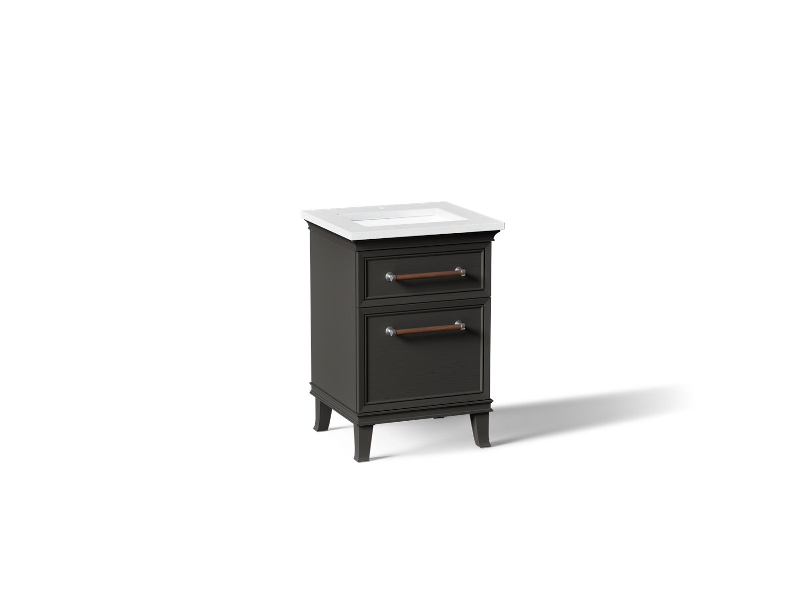 KOHLER K-CM29469-BD1-BTC Artifacts 24" Bathroom Vanity Cabinet With Sink And Quartz Top - Carbon Oak