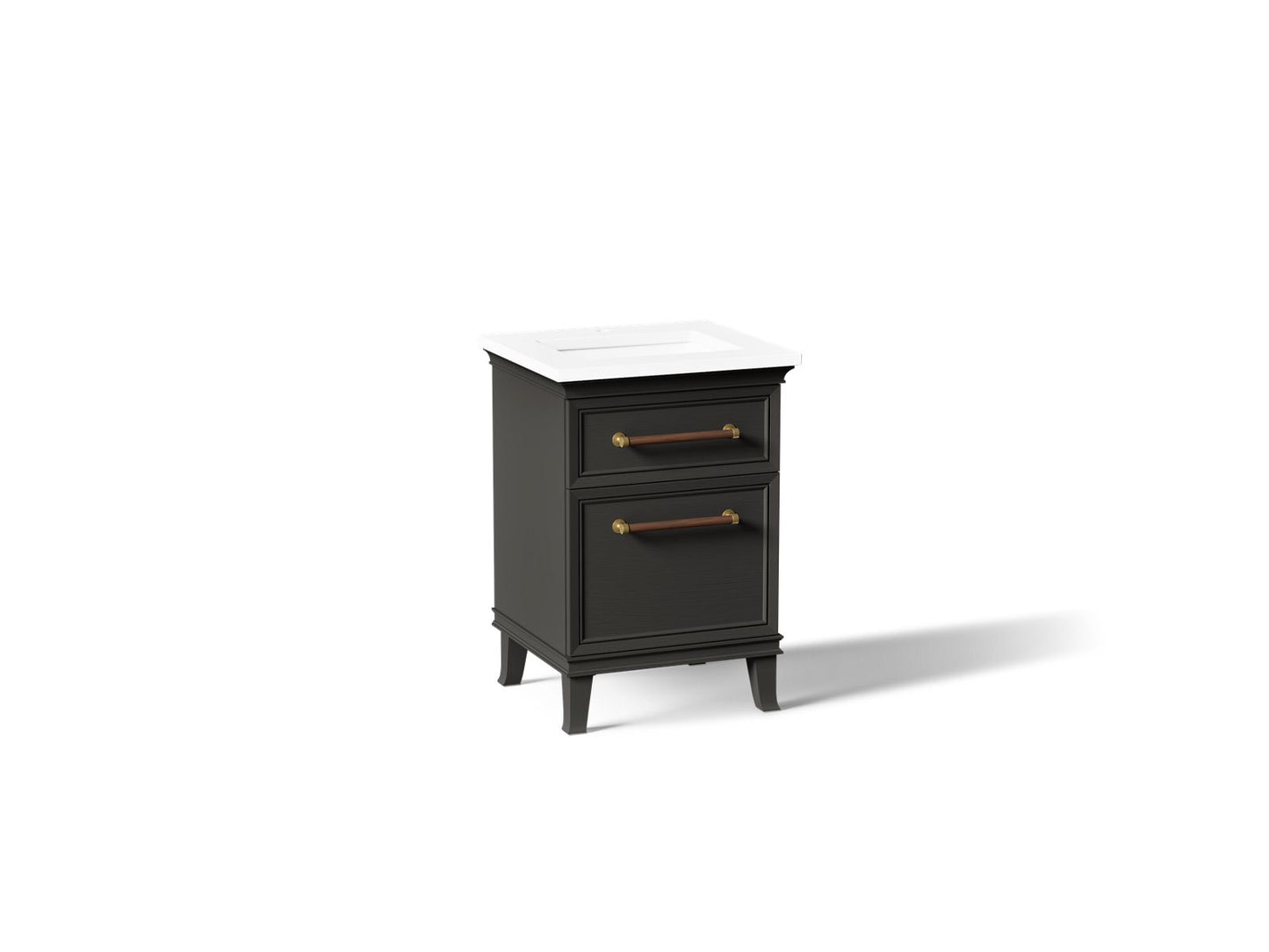KOHLER K-CM29469-BD1-BWB Artifacts 24" bathroom vanity cabinet with sink and quartz top - Carbon Oak