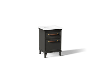 KOHLER K-CM29469-BD1-BWB Artifacts 24" bathroom vanity cabinet with sink and quartz top - Carbon Oak