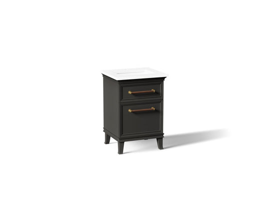 KOHLER K-CM29469-BD1-BWB Artifacts 24" bathroom vanity cabinet with sink and quartz top - Carbon Oak