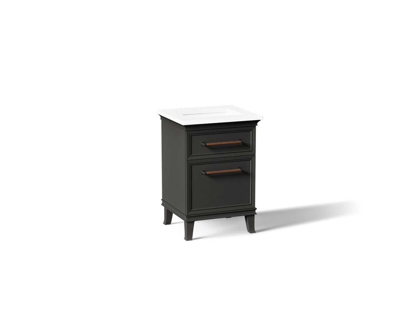 KOHLER K-CM29469-BD1-BWL Artifacts 24" bathroom vanity cabinet with sink and quartz top - Carbon Oak