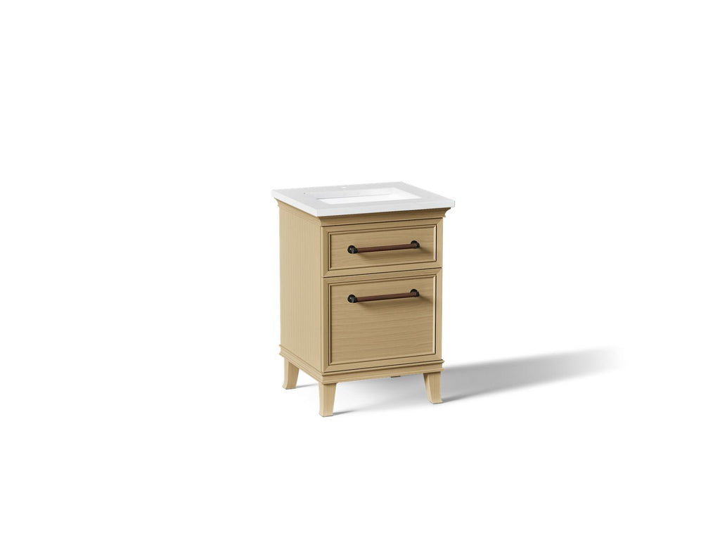 KOHLER K-CM29469-BD1-KTL Artifacts 24" Bathroom Vanity Cabinet With Sink And Quartz Top - Light Oak