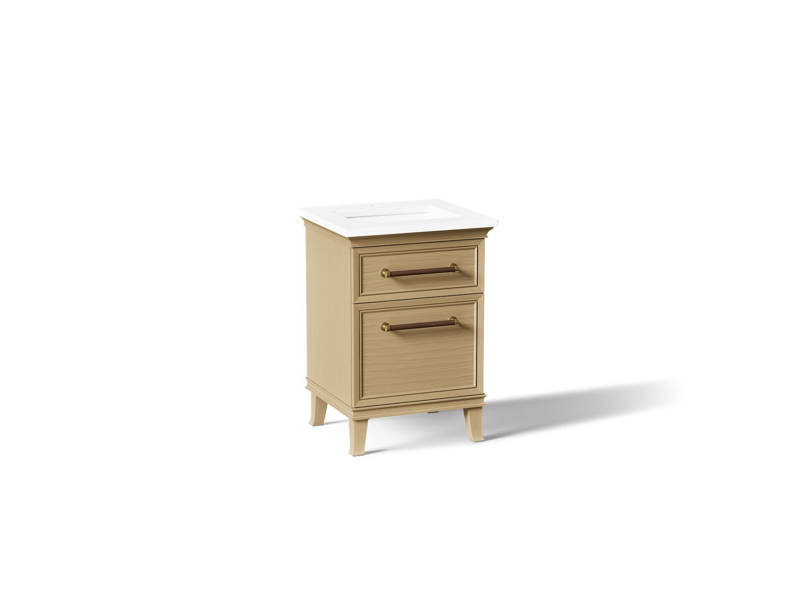 KOHLER K-CM29469-BD1-KWB Artifacts 24" Bathroom Vanity Cabinet With Sink And Quartz Top - Light Oak