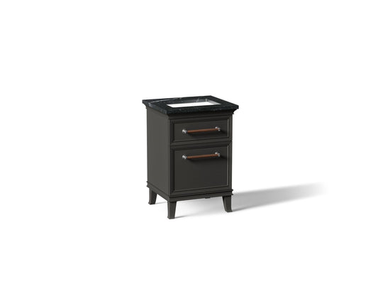 KOHLER K-CM29469-BD1-WEC Artifacts 24" bathroom vanity cabinet with sink and quartz top - Carbon Oak