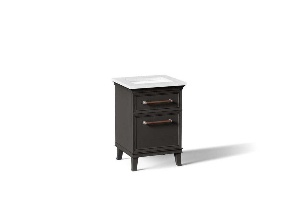 KOHLER K-CM29469-BD1-WTN Artifacts 24" Bathroom Vanity Cabinet With Sink And Quartz Top - Carbon Oak