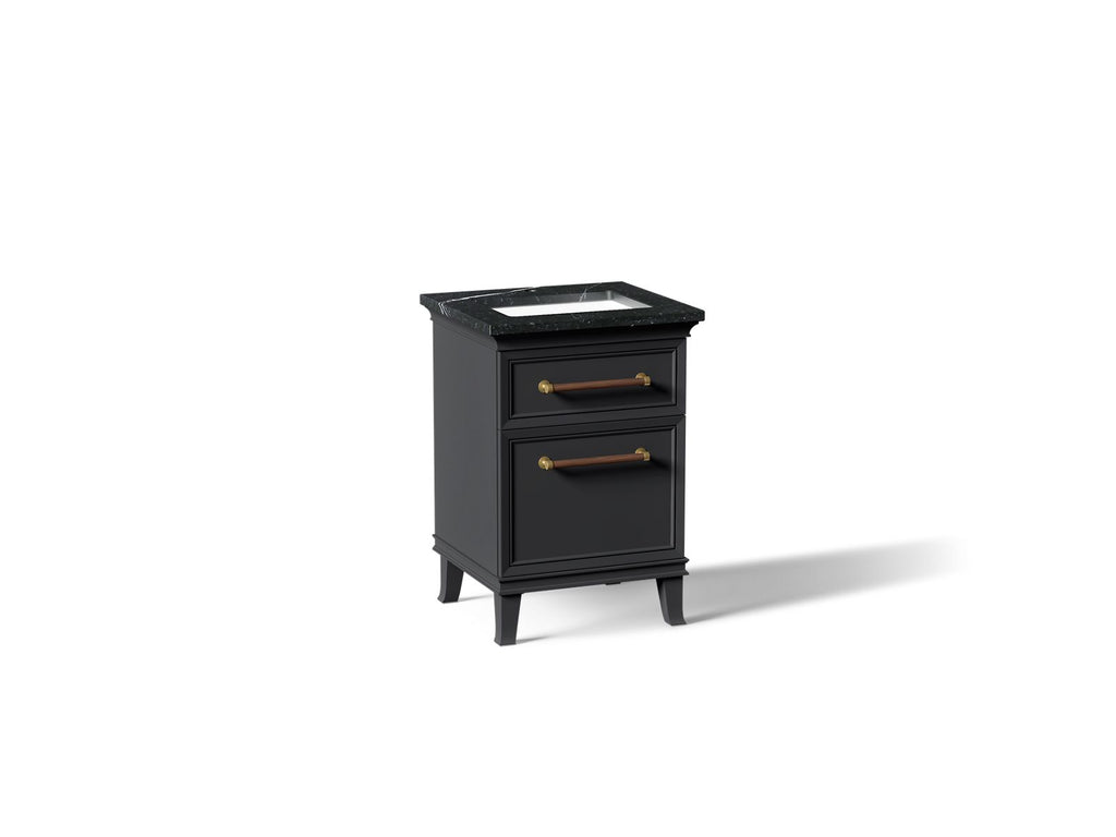 KOHLER K-CM29469-BD1-XEB Artifacts 24" Bathroom Vanity Cabinet With Sink And Quartz Top - Slate Grey