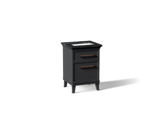 KOHLER K-CM29469-BD1-XEL Artifacts 24" bathroom vanity cabinet with sink and quartz top - Slate Grey
