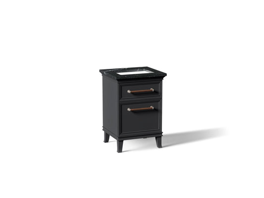 KOHLER K-CM29469-BD1-XEN Artifacts 24" bathroom vanity cabinet with sink and quartz top - Slate Grey