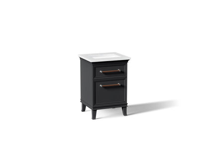 KOHLER K-CM29469-BD1-XTC Artifacts 24" bathroom vanity cabinet with sink and quartz top - Slate Grey
