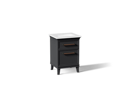 KOHLER K-CM29469-BD1-XTL Artifacts 24" bathroom vanity cabinet with sink and quartz top - Slate Grey
