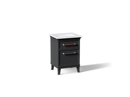 KOHLER K-CM29469-BD1-XTN Artifacts 24" bathroom vanity cabinet with sink and quartz top - Slate Grey