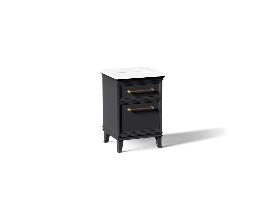 KOHLER K-CM29469-BD1-XWB Artifacts 24" Bathroom Vanity Cabinet With Sink And Quartz Top - Slate Grey