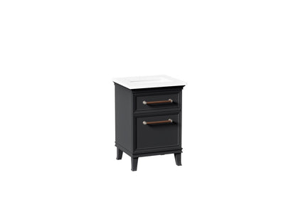 KOHLER K-CM29469-BD1-XWN Artifacts 24" bathroom vanity cabinet with sink and quartz top - Slate Grey