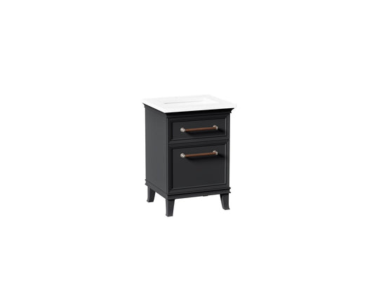 KOHLER K-CM29469-BD1-XWN Artifacts 24" bathroom vanity cabinet with sink and quartz top - Slate Grey