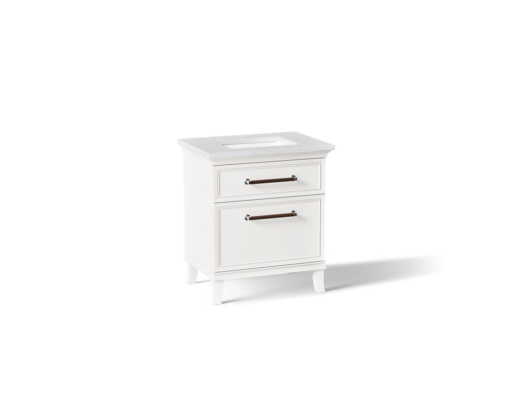 KOHLER K-CM29480-BD2-ATC Artifacts 30" Bathroom Vanity Cabinet With Sink And Quartz Top - Linen White