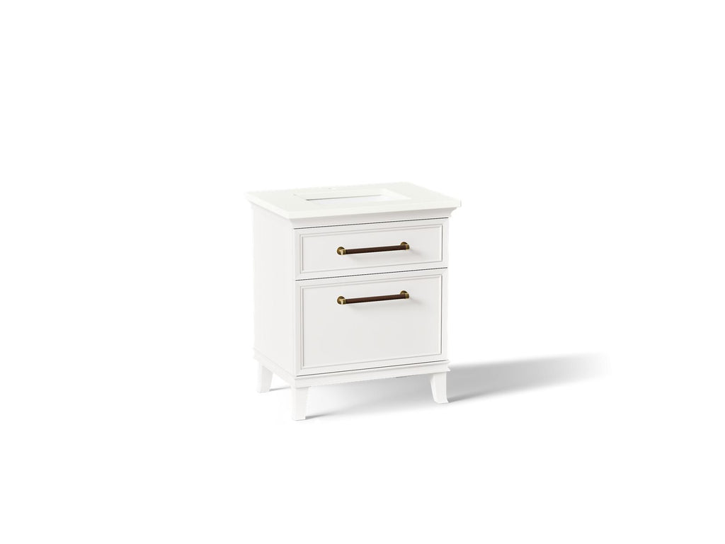 KOHLER K-CM29480-BD2-AWB Artifacts 30" Bathroom Vanity Cabinet With Sink And Quartz Top - Linen White