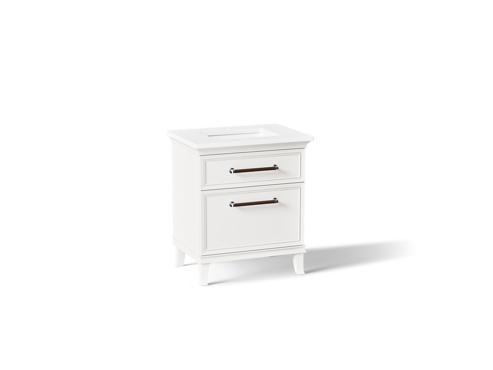 KOHLER K-CM29480-BD2-AWC Artifacts 30" Bathroom Vanity Cabinet With Sink And Quartz Top - Linen White