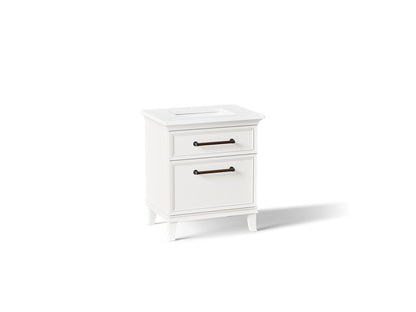KOHLER K-CM29480-BD2-AWL Artifacts 30" bathroom vanity cabinet with sink and quartz top - Linen White