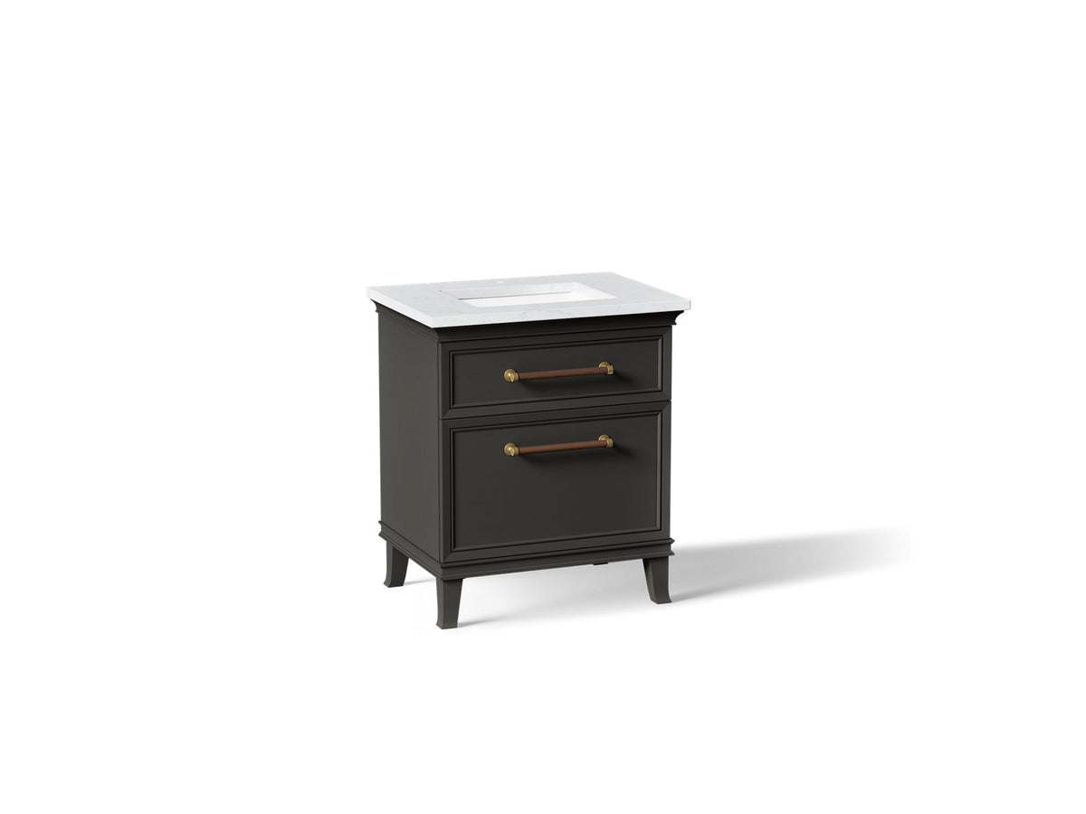 KOHLER K-CM29480-BD2-BTB Artifacts 30" Bathroom Vanity Cabinet With Sink And Quartz Top - Carbon Oak