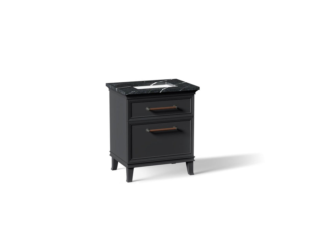 KOHLER K-CM29480-BD2-XEL Artifacts 30" Bathroom Vanity Cabinet With Sink And Quartz Top - Slate Grey