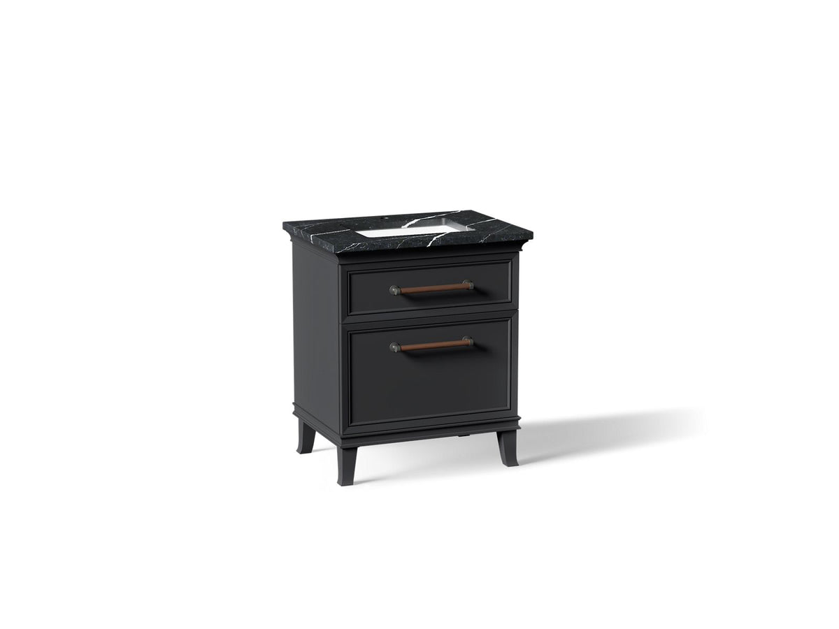 KOHLER K-CM29480-BD2-XEL Artifacts 30" Bathroom Vanity Cabinet With Sink And Quartz Top - Slate Grey
