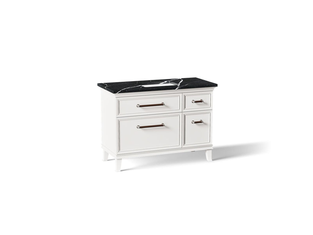 KOHLER K-CM29481-BD4-AEN Artifacts 48" Bathroom Vanity Cabinet With Sink And Quartz Top - Linen White