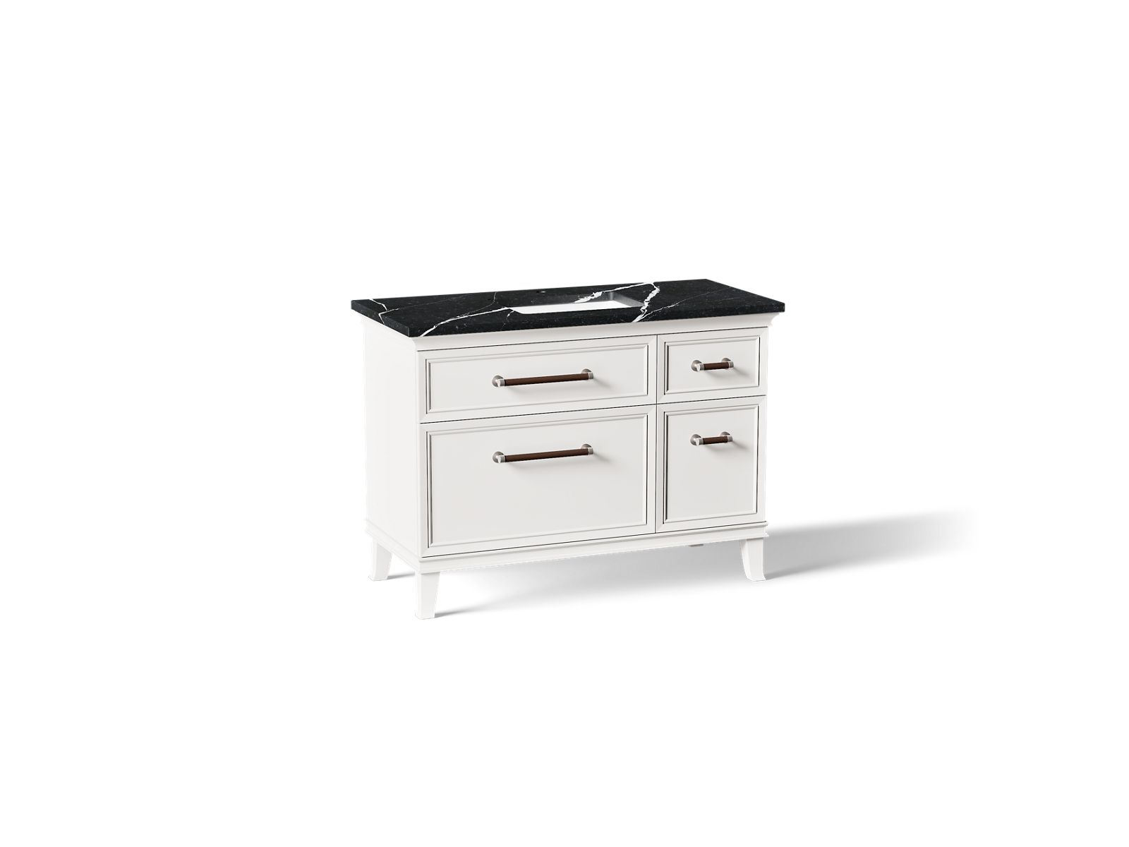 KOHLER K-CM29481-BD4-AEN Artifacts 48" Bathroom Vanity Cabinet With Sink And Quartz Top - Linen White