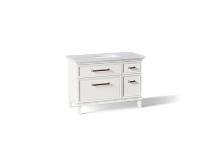 KOHLER K-CM29481-BD4-ATN Artifacts 48" bathroom vanity cabinet with sink and quartz top - Linen White