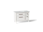 KOHLER K-CM29481-BD4-AWC Artifacts 48" Bathroom Vanity Cabinet With Sink And Quartz Top - Linen White