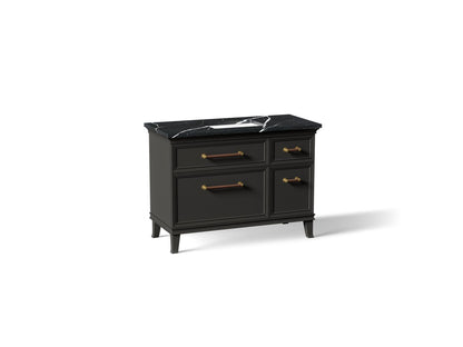 KOHLER K-CM29481-BD4-BEB Artifacts 48" bathroom vanity cabinet with sink and quartz top - Carbon Oak