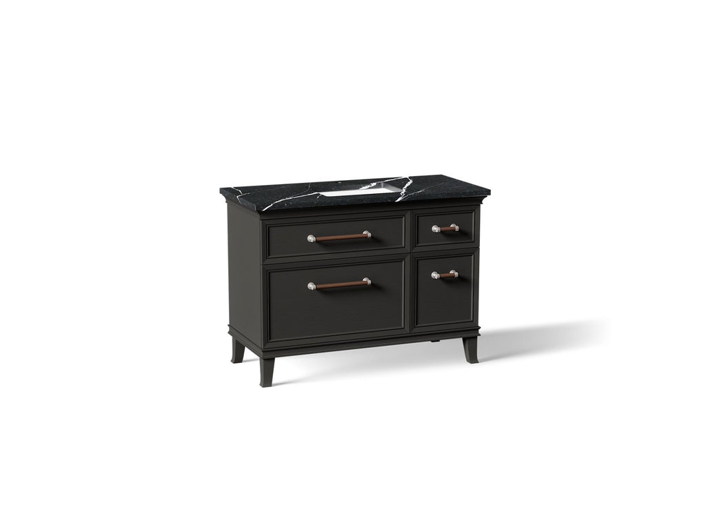 KOHLER K-CM29481-BD4-BEN Artifacts 48" Bathroom Vanity Cabinet With Sink And Quartz Top - Carbon Oak