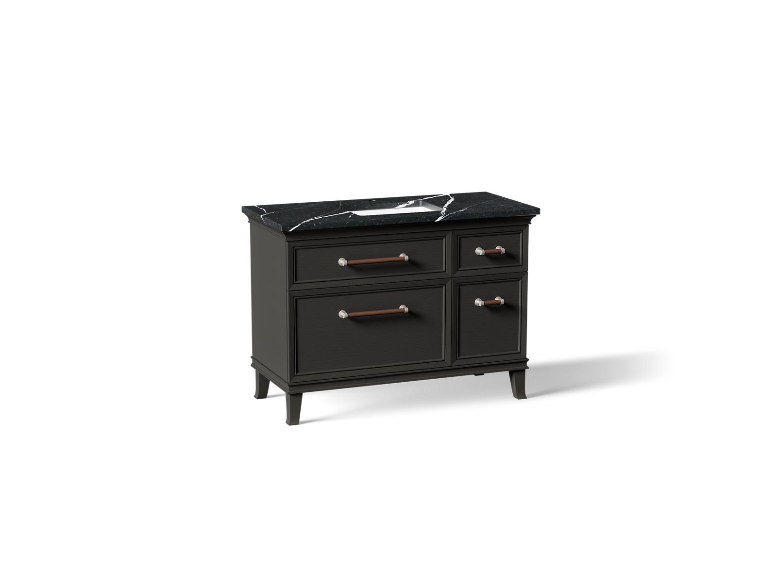 KOHLER K-CM29481-BD4-BEN Artifacts 48" bathroom vanity cabinet with sink and quartz top - Carbon Oak