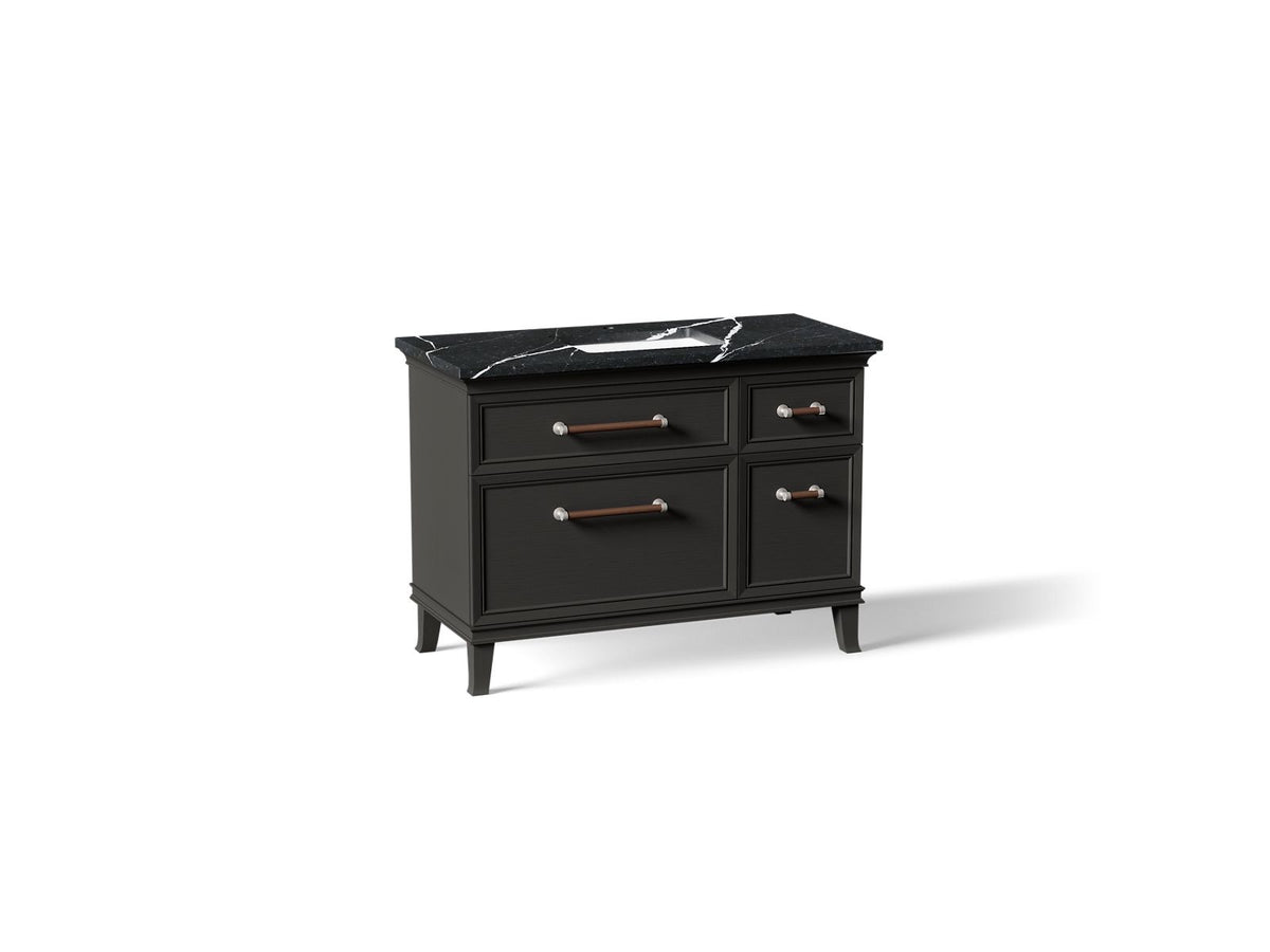 KOHLER K-CM29481-BD4-BEN Artifacts 48" Bathroom Vanity Cabinet With Sink And Quartz Top - Carbon Oak