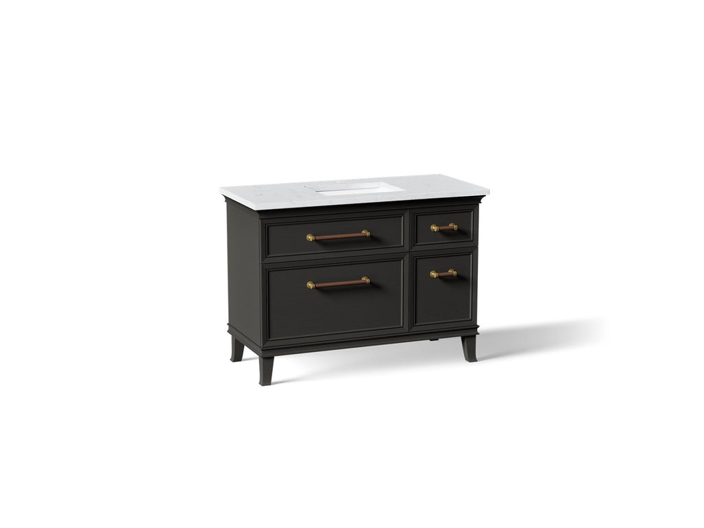 KOHLER K-CM29481-BD4-BTB Artifacts 48" Bathroom Vanity Cabinet With Sink And Quartz Top - Carbon Oak