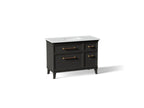 KOHLER K-CM29481-BD4-BWB Artifacts 48" Bathroom Vanity Cabinet With Sink And Quartz Top - Carbon Oak