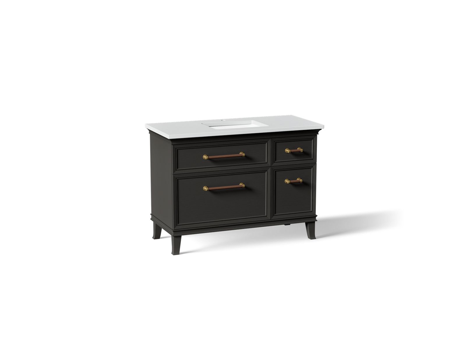KOHLER K-CM29481-BD4-BWB Artifacts 48" Bathroom Vanity Cabinet With Sink And Quartz Top - Carbon Oak