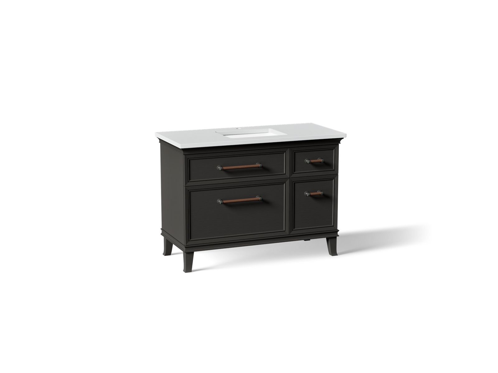 KOHLER K-CM29481-BD4-BWL Artifacts 48" Bathroom Vanity Cabinet With Sink And Quartz Top - Carbon Oak
